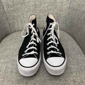 Platform Black High Top  Converse